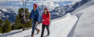 Hiken, Wandern über Grindelwald auf den Winterwanderwegen